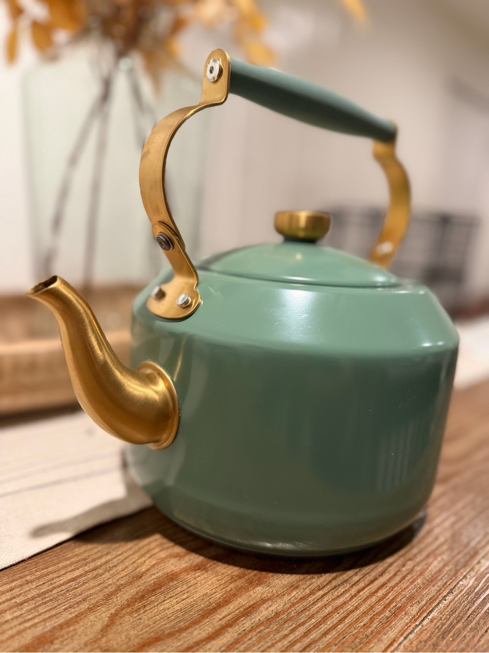 Discontinued Hearth & Hand with Magnolia - 2qt Coated Tea Kettle Bright Olive